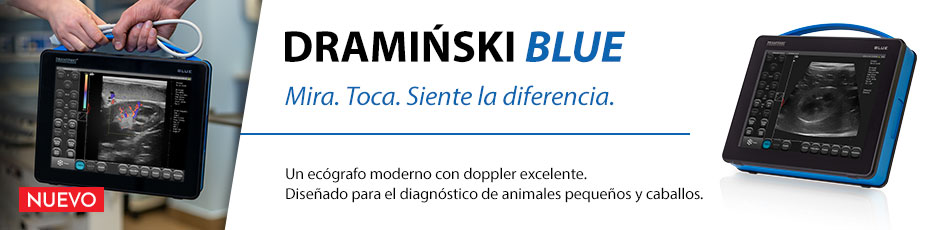 DRAMIŃSKI BLUE es un ecógrafo para diagnóstico veterinario que te sorprenderá por su detallada imagen.