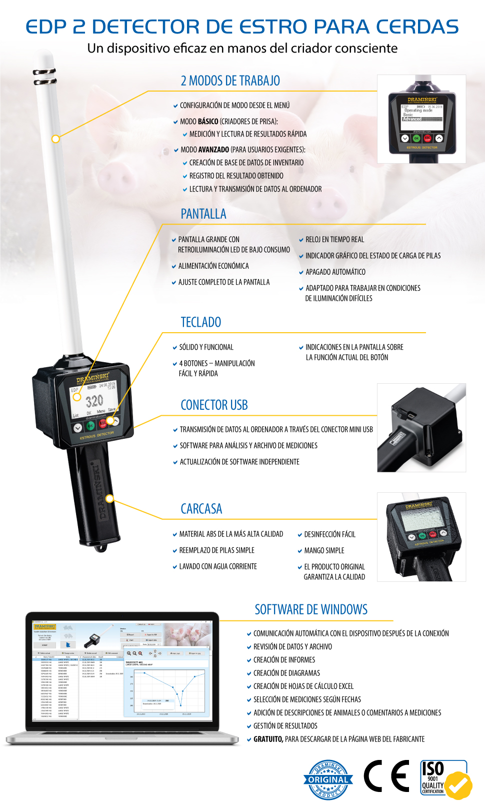 detector de celo para cerdas y cerdos tiempo de inseminación óptimo